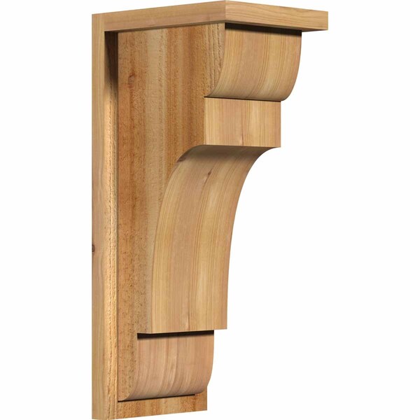 Ekena Millwork New Brighton Rough Sawn Corbel w/Backplate, Western Red Cedar, 8"W x 10"D x 22"H COR08X10X22NEB01RWR - main